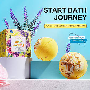 Бомбочки для ванни з ароматом лимону SADOER, 100г., фото 1