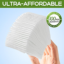 М'які бавовняні диски для легкого зняття макіяжу Sadoer The Organic Avocado, 100 шт., фото 2