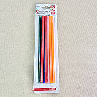 Комплект стрижнів клейових кольорових 7,4 мм*200 мм, 12 шт. INTERTOOL RT-1032