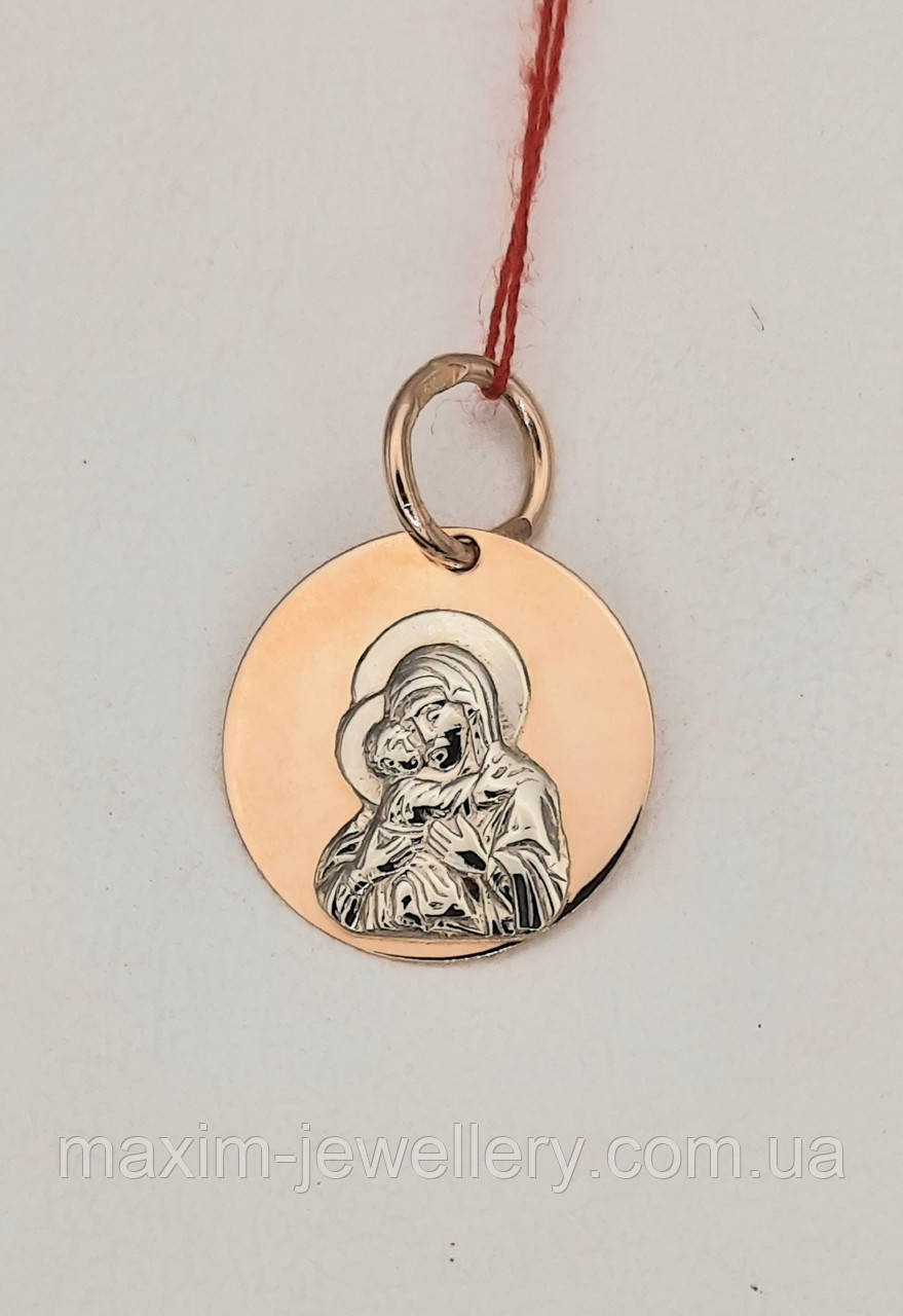Підвіска - іконка "Богородиця з дитям" із золота, фото 1