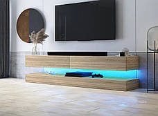 Підвісна тумба під телевізор, тумба для ТВ з підсвічуванням сучасна Fly ММ, фото 3