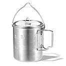 Туристичний казанок з нержавіючої сталі Tomshoo 750 мл з кришкою та складними ручками кружка з підвісом над багаттям, фото 9