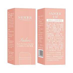 Бальзам для губ із персиком Sadoer, 4,5г., фото 3