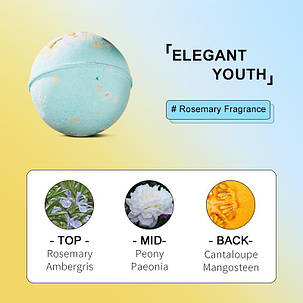 Бомбочки для ванни з ароматом розмарину SADOER, 100г., фото 2