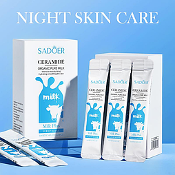 Ночная маска для лица с керамидами Sadoer Milk Ceramide, 20*4 мл.