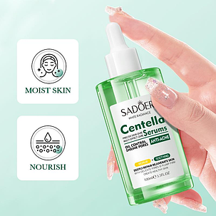Відновлююча та заспокійлива сироватка для обличчя Sadoer з екстрактом центелли, 100 мл., фото 1