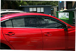 Дефлектори вікон (вітровики) для Mazda 6 2012+ Sedan (HIC)