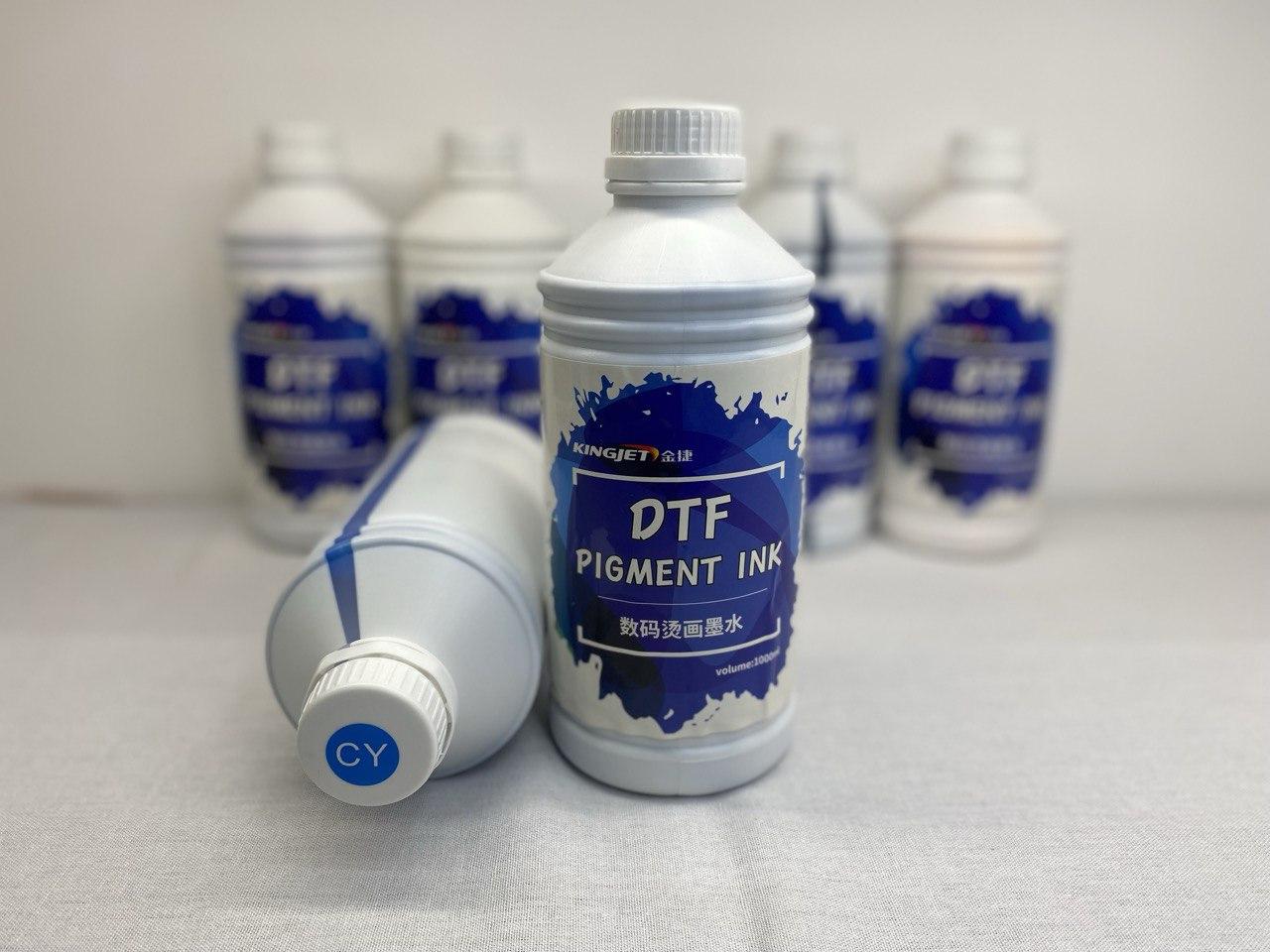 DTF фарба 1л преміум якості (CMYK) дтф фарба, фарба для DTF принтерів червона, синя, жовта, чорна.