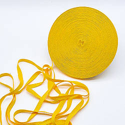 Кіперна стрічка ХБ / колір жовтий / ширина 1 см / замовлення від 1 метра