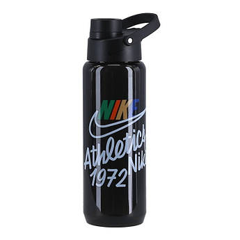 Пляшка для води Nike TR RENEW RECHARGE CHUG BOTTLE 16 OZ 473 мл чорна N.100.7634.088.16, Чорний, Розмір (EU)