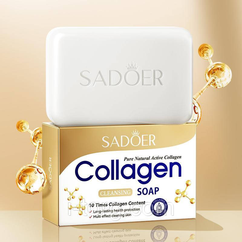 Мило, що очищає, з колагеном SADOER, 100г.