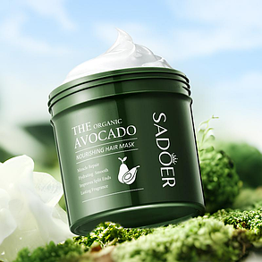 Поживна маска з авокадо Sadoer The Organic Avocado Hair Mask, 500 мл., фото 3