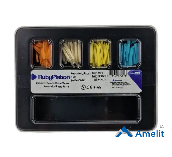 Клинці дерев'яні, асорті (Ruby Platon), 100 шт./пак.