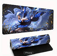 Килимок для миші з дизайном дівчини аніме з лебедем , розмір 60/30