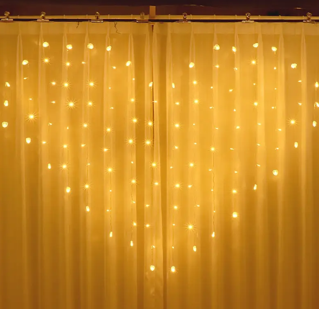 Гірлянда штора серце 138 led 8режимів