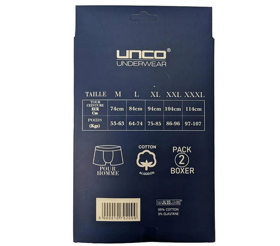 Труси-боксери чоловічі UNCO Underwear (2 шт.) XL Grey/Black, фото 5