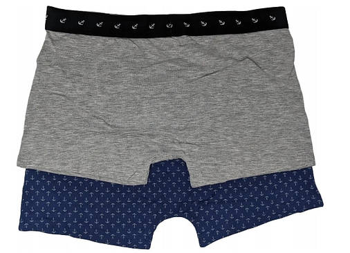 Труси-боксери чоловічі UNCO Underwear (2 шт.) L Blue/Grey, фото 3