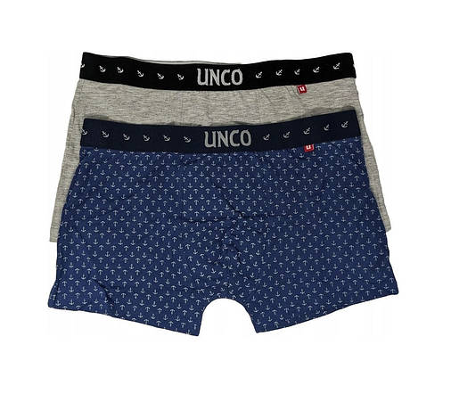 Труси-боксери чоловічі UNCO Underwear (2 шт.) L Blue/Grey, фото 1