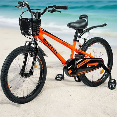 Двоколісний велик лисапед 20" дитині від 8 років Велосипед для активного способу життя Доп колеса Кошик Дзвінок