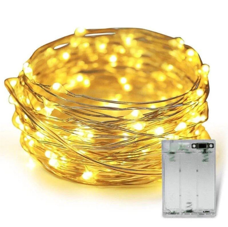 Гирлянда крапля роси 20 м 200led Warm White на батарейках