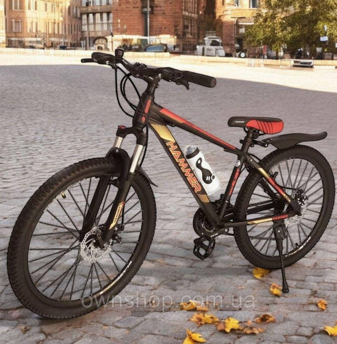 Стильний спортивний велосипед 27,5", рама 18", Hummer-Blast S300, чорно-золотий