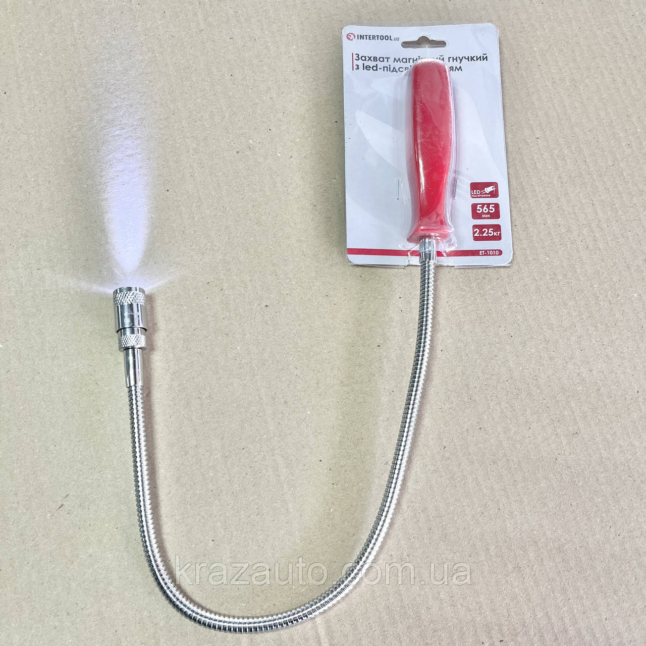 Захопливий магнітний гнучкий з led-підсвіткою 565 мм, 2.25 кг INTERTOOL ET-1010