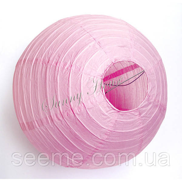 Куля підвісна декоративна «Плісе Класик», діаметр 45 см. Колір рожевий, фото 1