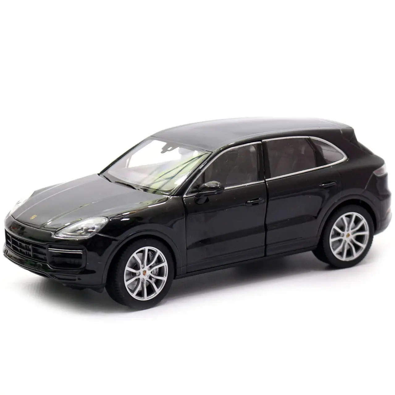 Модель авто 1/24 автомобіль Porsche Cayenne, метал, чорний. У подарунковому боксі з вікном. Якість!