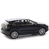 Модель авто 1/24 автомобіль Porsche Cayenne, метал, чорний. У подарунковому боксі з вікном. Якість!, фото 4