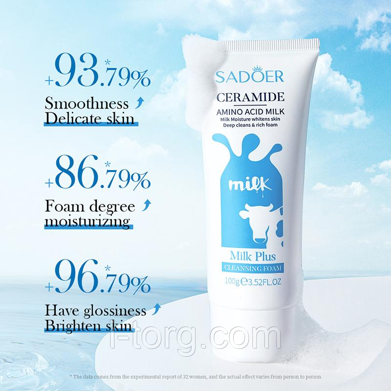 Пінка для вмивання Sadoer Milk Ceramide, 100