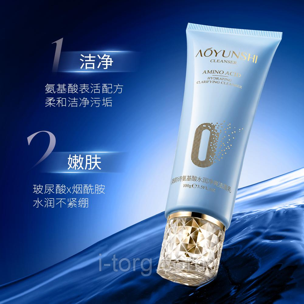 Пінка для вмивання з амінокислотами AOYUNSHI Hydrating Amino Acid Cleanser, 100мл.