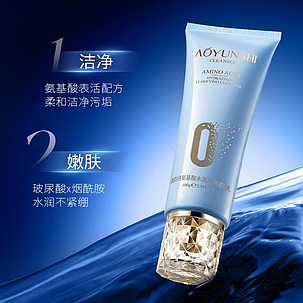 Пінка для вмивання з амінокислотами AOYUNSHI Hydrating Amino Acid Cleanser, 100мл., фото 1
