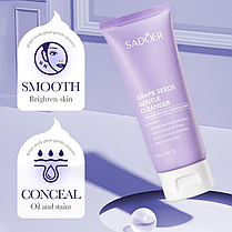 Пінка для вмивання з екстрактом винограду SADOER Grape Seeds Gentle Cleanser, 100 мл., фото 2