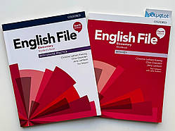 Комплект English File Fourth Edition Elementary Student book + Workbook (Підручник + робочий зошит)
