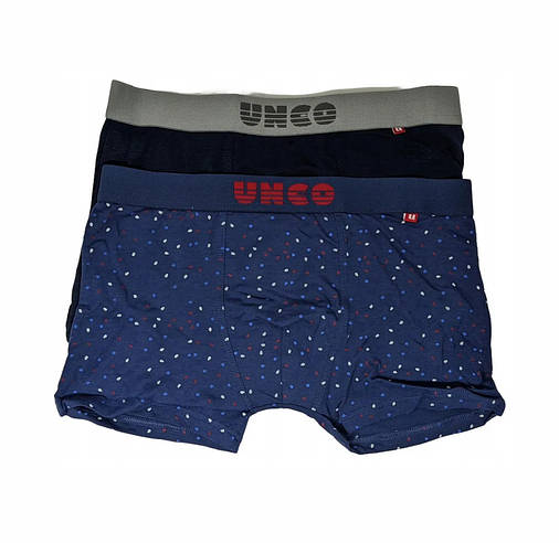 Труси-боксери чоловічі UNCO Underwear (2 шт.) L Blue/Black, фото 1