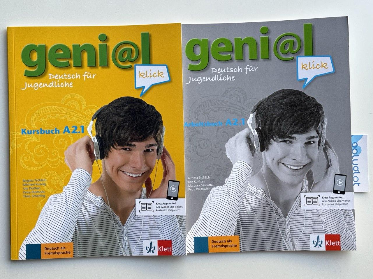 Комплект Geni@l klick A2.1 Kursbuch + Übungsbuch (Підручник + робочий зошит), фото 1