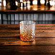 Набір із 6 скляних склянок для віскі "Стиль віскі" в оригінальному дизайні 300 мл, фото 2