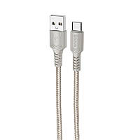 Дата кабель Borofone BX116 Certain USB to Type-C 3A (1m) Gray