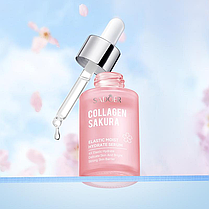 Сироватка для обличчя з екстрактом сакури Sadoer Collagen Sakura Elastik Moist Hydrate Serum, 30 мл., фото 3