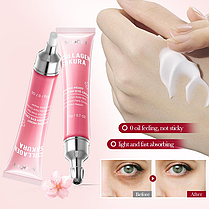 Крем для еластичної шкіри під очима із колагеном та сакурою Sadoer Collagen Sakura Elasticity Eye Cream, 20 г., фото 4