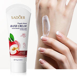 Зволожуючий крем для рук із персиком SADOER, 75г., фото 2