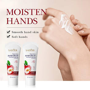 Зволожуючий крем для рук із персиком SADOER, 75г., фото 3
