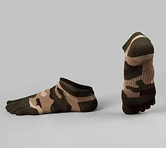 Набір чоловічі короткі шкарпетки з пальцями (40-43) 5 пар камуфляж, фото 4