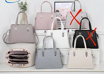 Сумка жіноча ділова шопер 30*21 см на три відділення зі штучної шкіри у різних кольорах Sasha