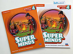 Комплект Super Minds Second Edition 4 Student's Book + Workbook (Підручник + робочий зошит)