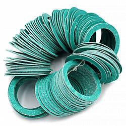 Прокладка паронітова алюмінієва батарея 42 х 32 х 1 мм зелена упаковка 100 шт