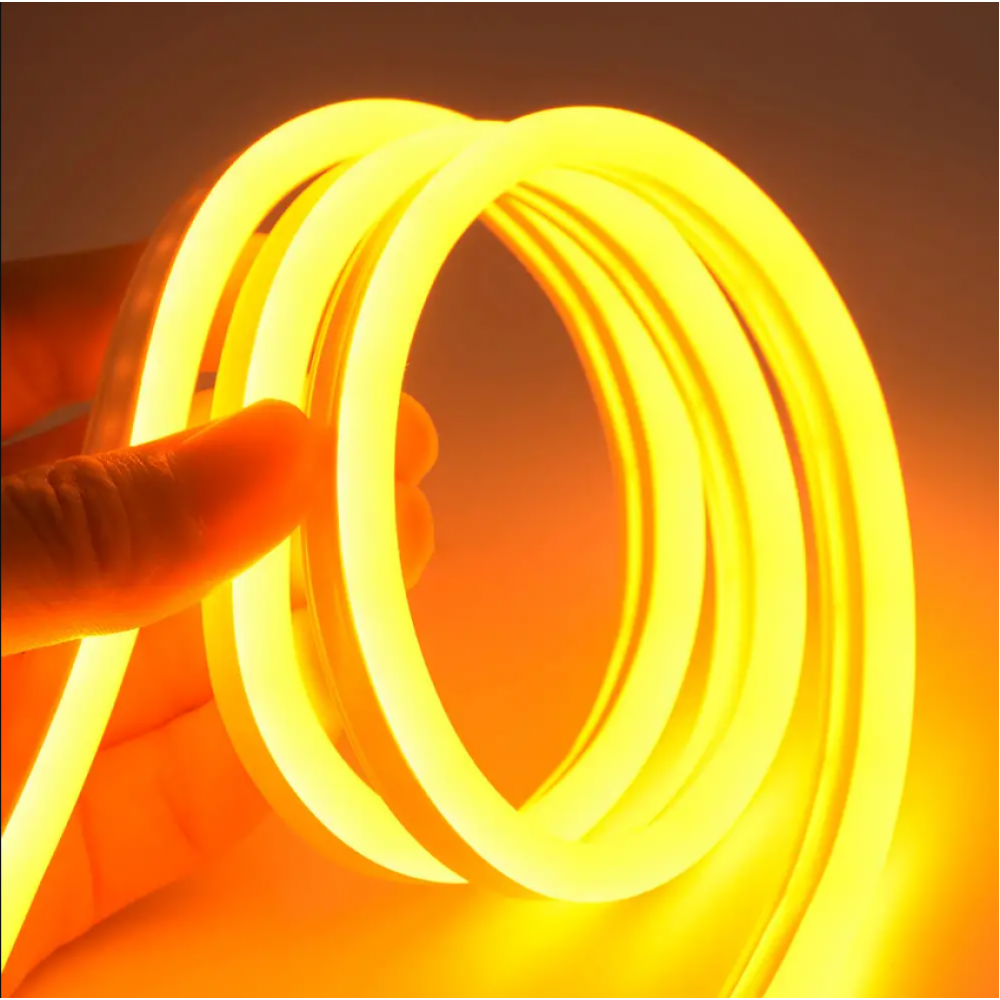 Світлодіодна неонова LED-стрічка Ultra NEON 220 В, IP65, 5 м, Жовта