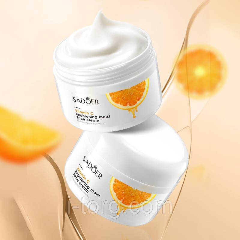 Крем, що освітлює і зволожує, з вітаміном С SADOER, 100г.