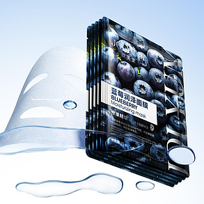 Тканинна маска з екстрактом чорниці Jolyum Blueberry Moisturizing Mask, 25г., фото 3