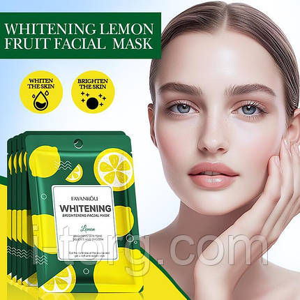 Відбілююча та освітлююча лимонно-фруктова маска FAYANKOU, 25г., фото 2